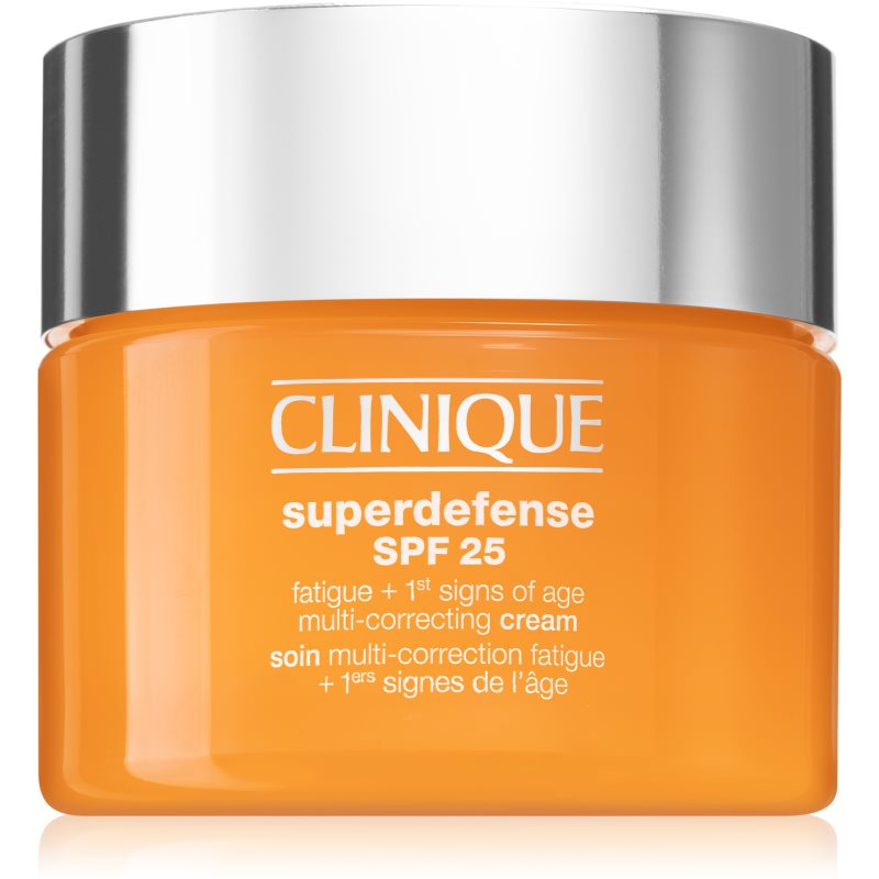 Clinique Superdefense™ SPF 25 Fatigue  1st Signs Of Age Multi-Correcting Cream krém proti prvým známkam starnutia pre suchú a zmiešanú pleť SPF 25 30