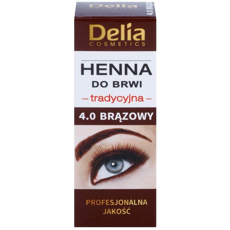 Delia Cosmetics Henna farba na obočie odtieň 4.0 Brown 2 g  2 ml