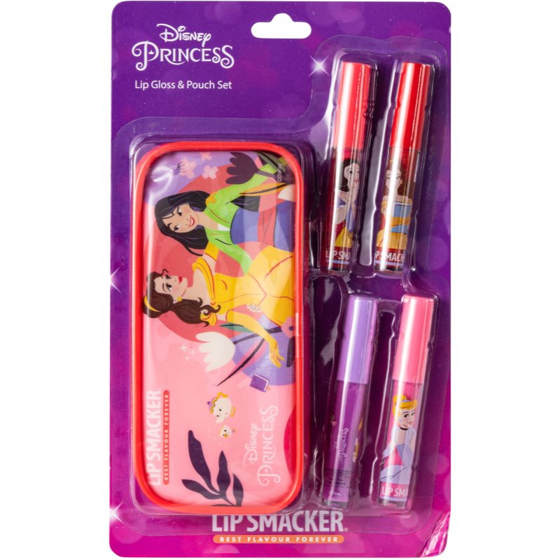 Disney Disney Princess Lip Gloss  Pouch Set sada leskov na pery s puzdrom pre deti 4 ks