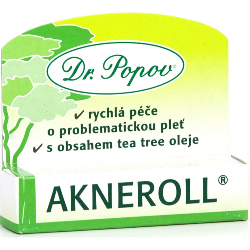 Dr. Popov Akneroll s tea tree lokálna starostlivosť proti nedokonalostiam aknóznej pleti 6 ml