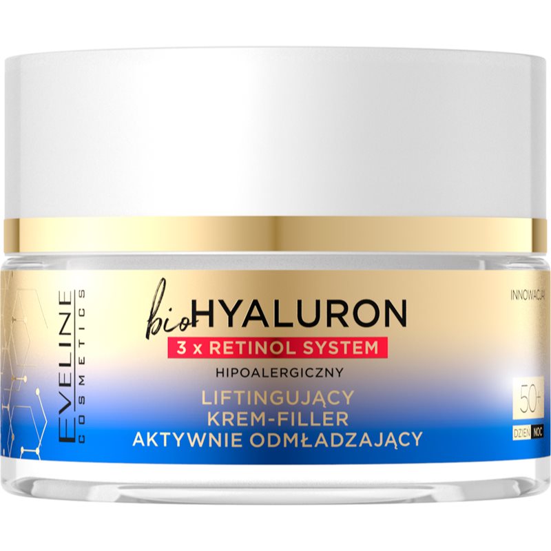 Eveline Cosmetics Bio Hyaluron 3x Retinol System denný a nočný liftingový krém 50 50 ml