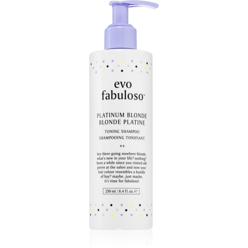 EVO Fabuloso Toning Shampoo fialový tónovací šampón neutralizujúci žlté tóny 250 ml