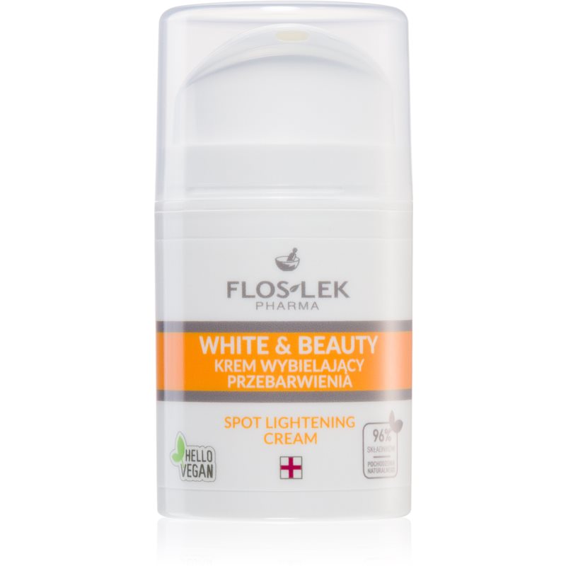 FlosLek Pharma White  Beauty bieliaci krém pre lokálne ošetrenie 50 ml