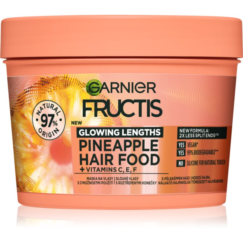 Garnier Fructis Pineapple Hair Food Maska na dlhé vlasy s rozštiepenými končekmi
 400 ml