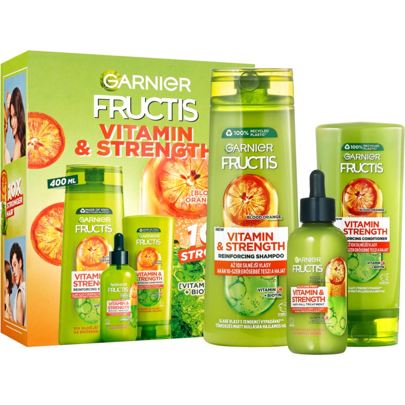Garnier Fructis Vitamin  Strength darčeková sada (pre slabé vlasy s tendenciou vypadávať)