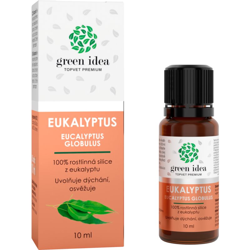 Green Idea Eukalyptus 100 percent silice na podporu normálnej funkcie dýchacieho ústrojenstva 10 ml