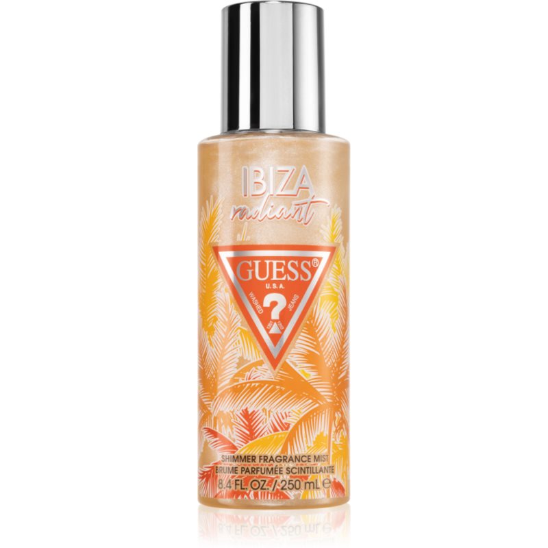 Guess Destination Ibiza Radiant parfémovaný telový sprej s trblietkami pre ženy 250 ml