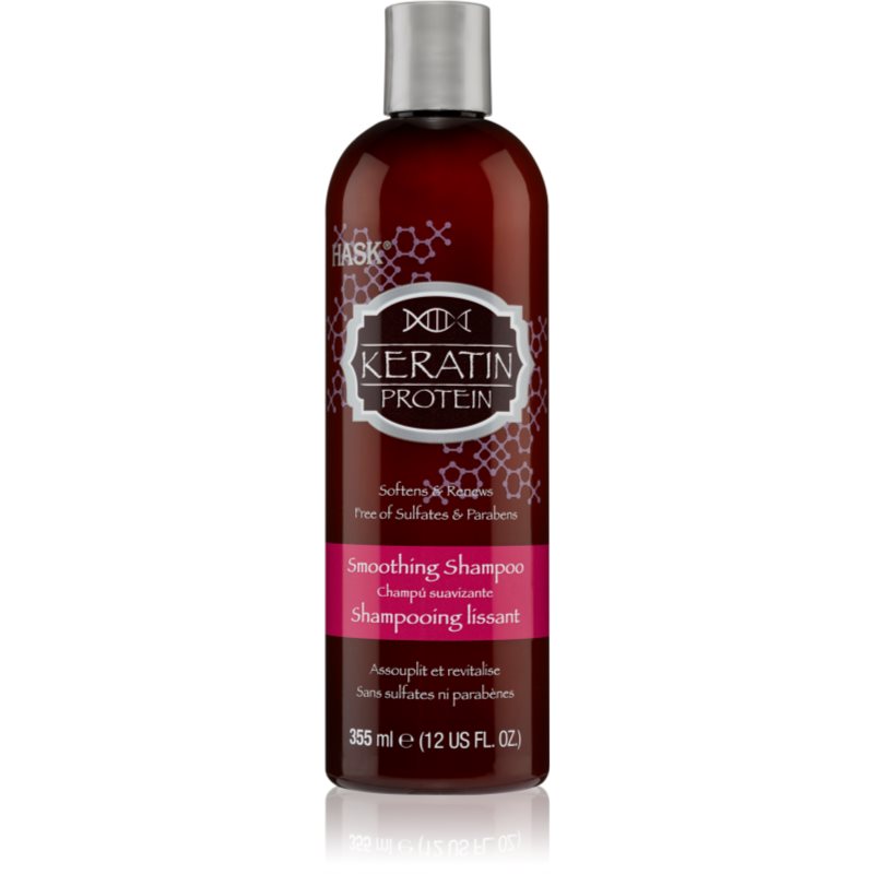 HASK Keratin Protein uhladzujúci šampón pre poškodené, chemicky ošetrené vlasy 355 ml