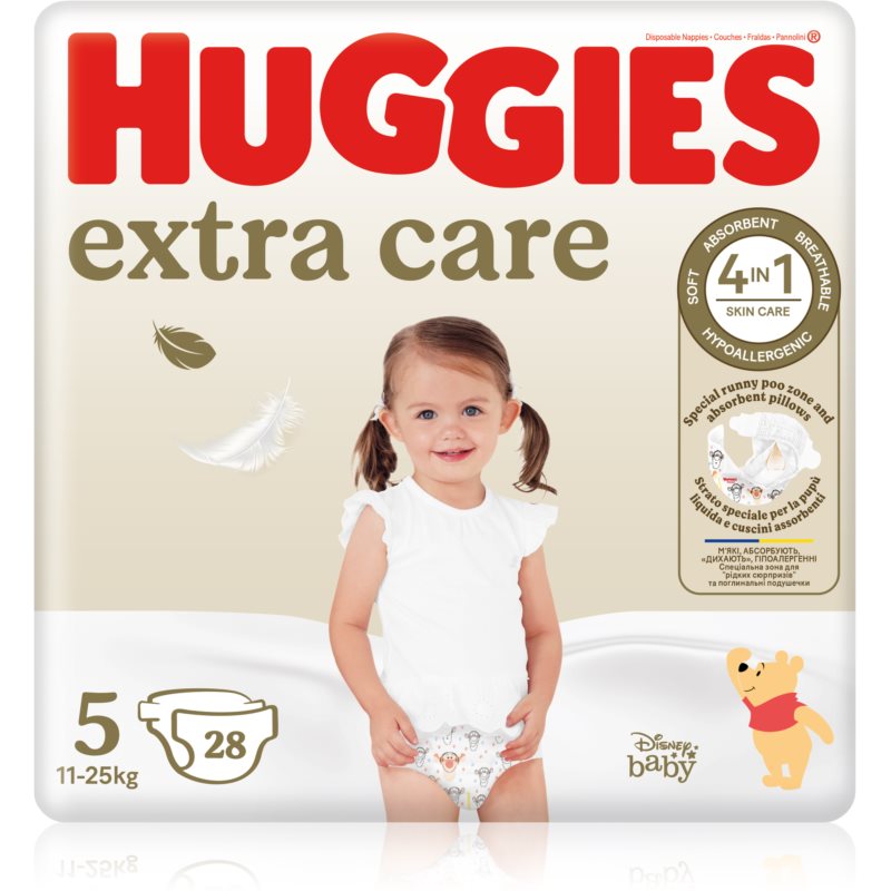 Huggies Extra Care Size 5 jednorazové plienky 11-25 kg 28 ks