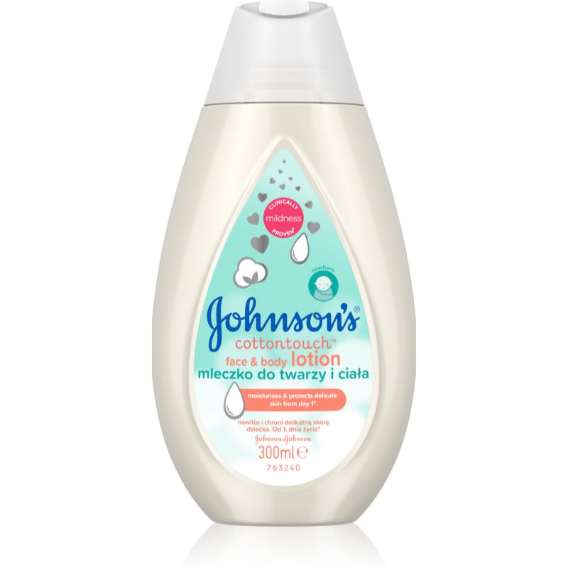 Johnsons® Cottontouch hydratačné mlieko na telo a tvár pre deti od narodenia 300 ml