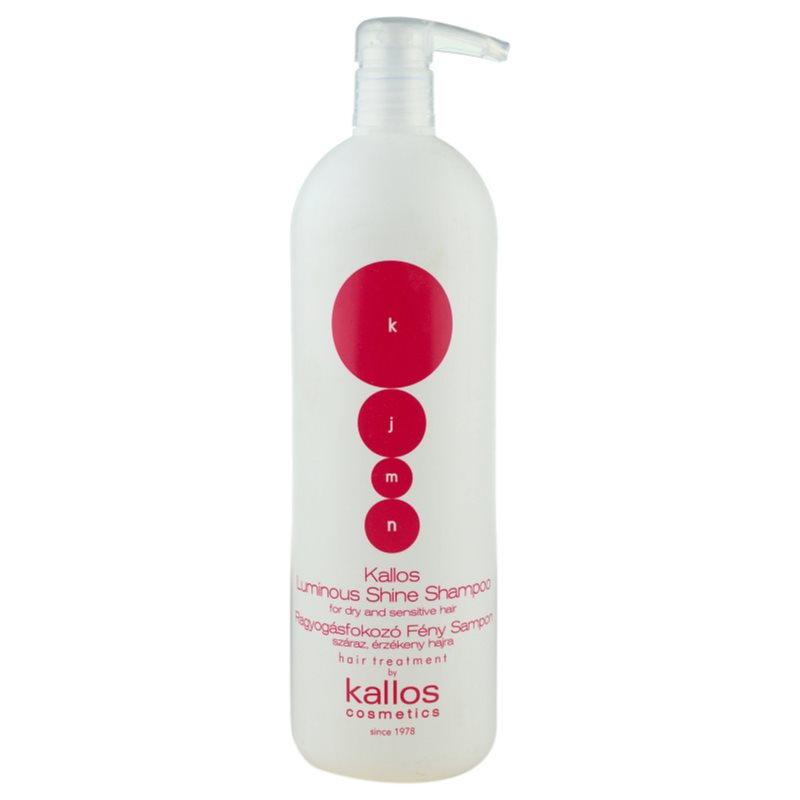 Kallos KJMN Luminous Shine rozjasňujúci šampón pre suché a citlivé vlasy 1000 ml