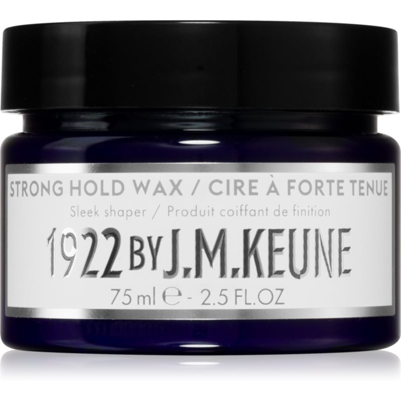 Keune 1922 Strong Hold Wax vosk na vlasy so silnou fixáciou pre lesk 75 ml