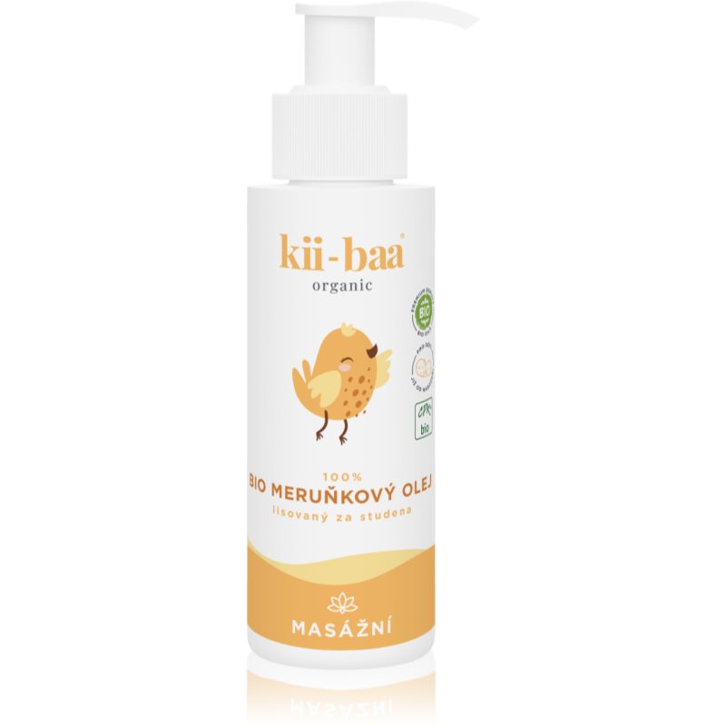 kii-baa® organic 100 percent Bio Oil Apricot masážny olej pre deti od narodenia 100 ml