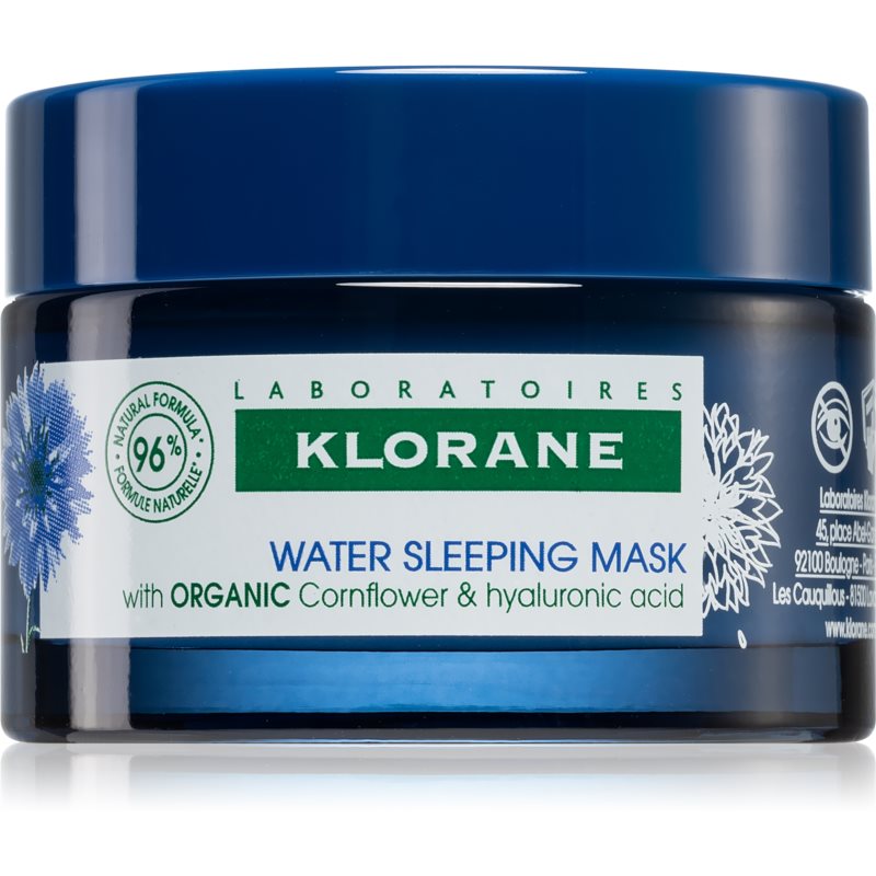 Klorane Cornflower Organic nočná maska s kyselinou hyalurónovou 50 ml