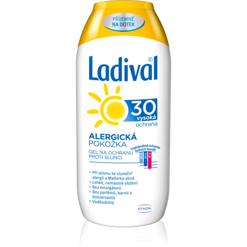 Ladival Allergic ochranný krémový gél na opaľovanie proti alergii na slnko SPF 30 200 ml