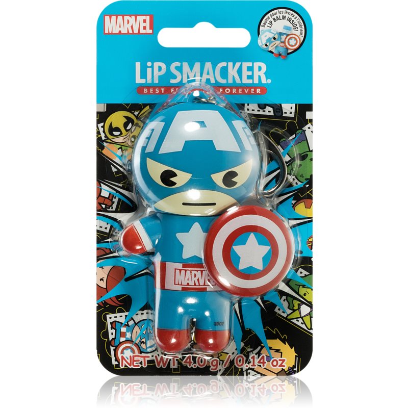 Lip Smacker Marvel Captain America balzam na pery príchuť Red, White  Blue-Berry 4 g