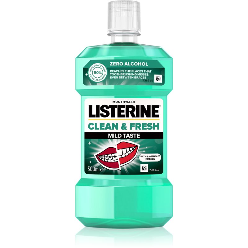 Listerine Clean  Fresh ústna voda proti zubnému kazu 500 ml
