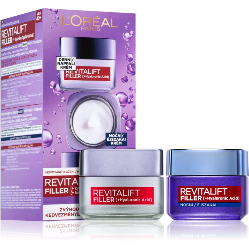 L’Oréal Paris Revitalift Filler denný a nočný krém proti vráskam (s kyselinou hyalurónovou)