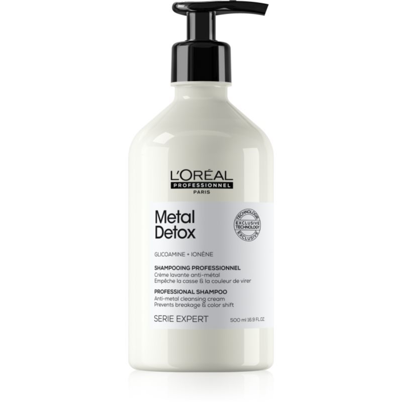 L’Oréal Professionnel Serie Expert Metal Detox hĺbkovo čistiaci šampón pre farbené a poškodené vlasy 500 ml