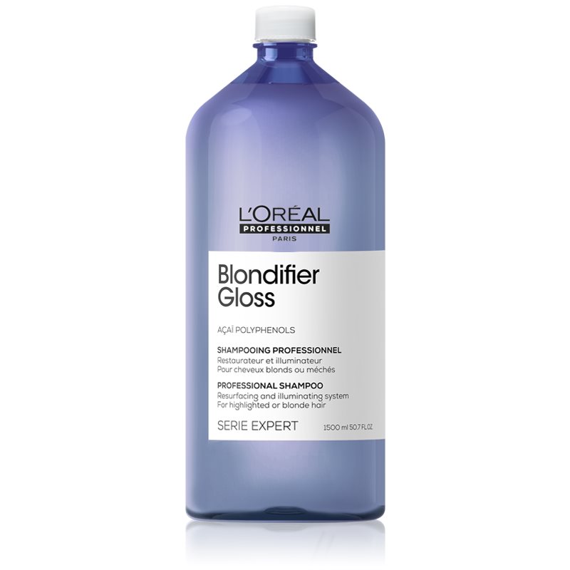 L’Oréal Professionnel Serie Expert Blondifier skrášľujúci a regeneračný šampón pre zosvetlené, melírované studené blond vlasy 1500 ml