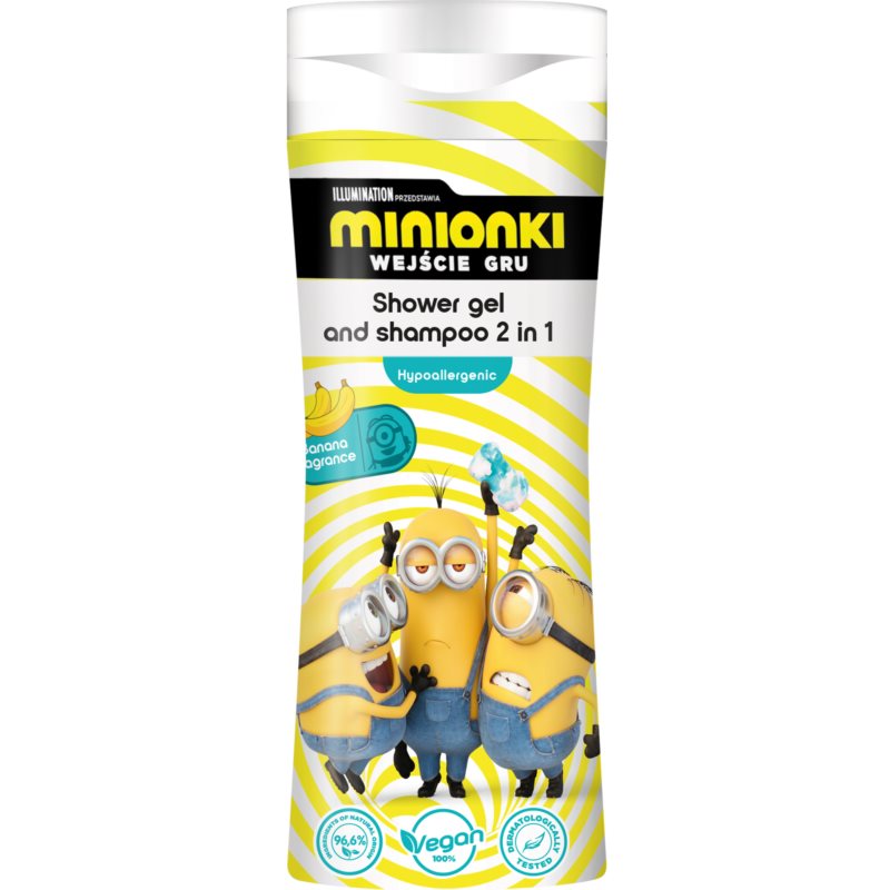 Minions The Rise of Gru sprchový gél a šampón 2 v 1 pre deti 3y Banana 300 ml