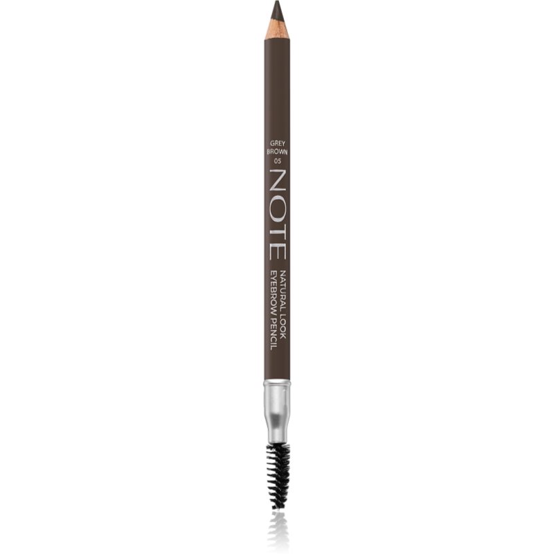 Note Cosmetique Natural Look ceruzka na obočie s kefkou 05 Grey Brown 1,08 g