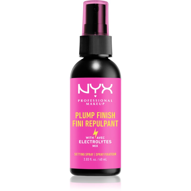 NYX Professional Makeup Plump Finish Setting Spray fixačný sprej na make-up s vitamínmi 60 ml