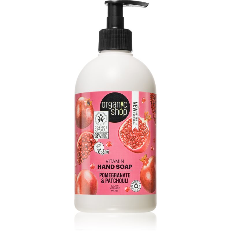 Organic Shop Pomegranate  Patchouli Ošetrujúce tekuté mydlo na ruky s pumpičkou 500 ml