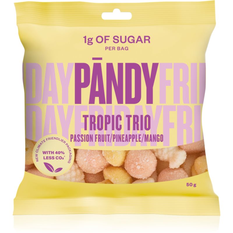 Pändy Candy Tropic Trio želé cukríky bez pridaného cukru 50 g