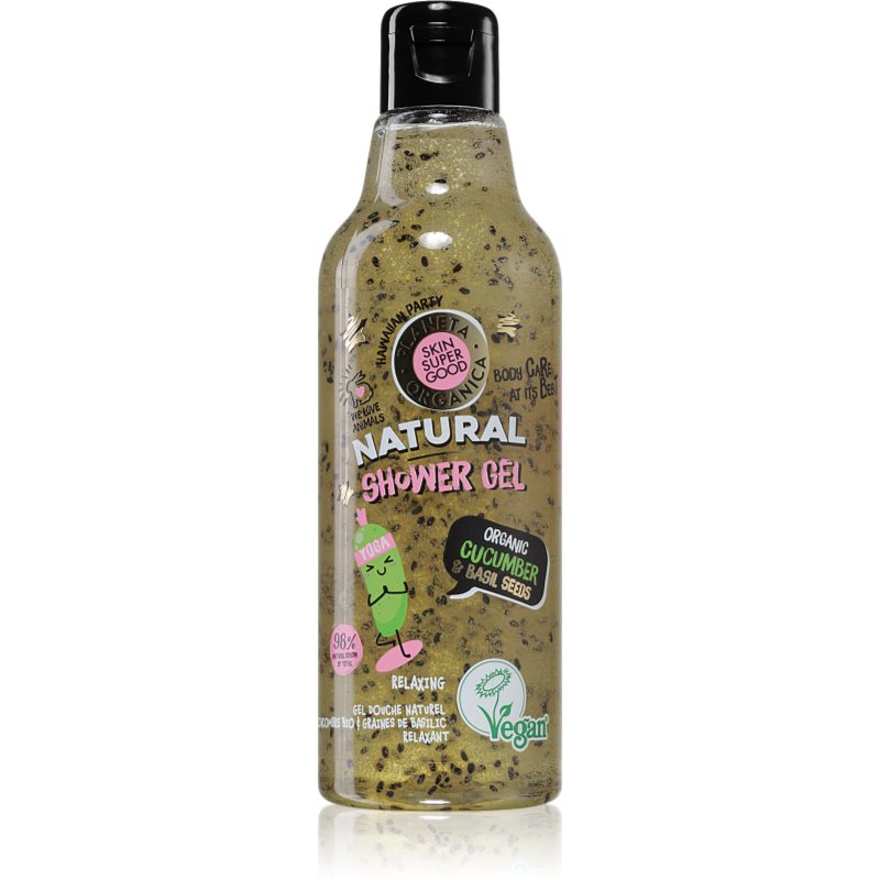 Planeta Organica Organic Cucumber  Basil Seeds relaxačný sprchový gél 250 ml