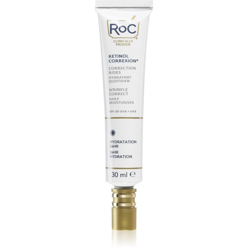 RoC Retinol Correxion Wrinkle Correct Daily Moisturiser denný hydratačný krém proti starnutiu pleti SPF 30 30 ml