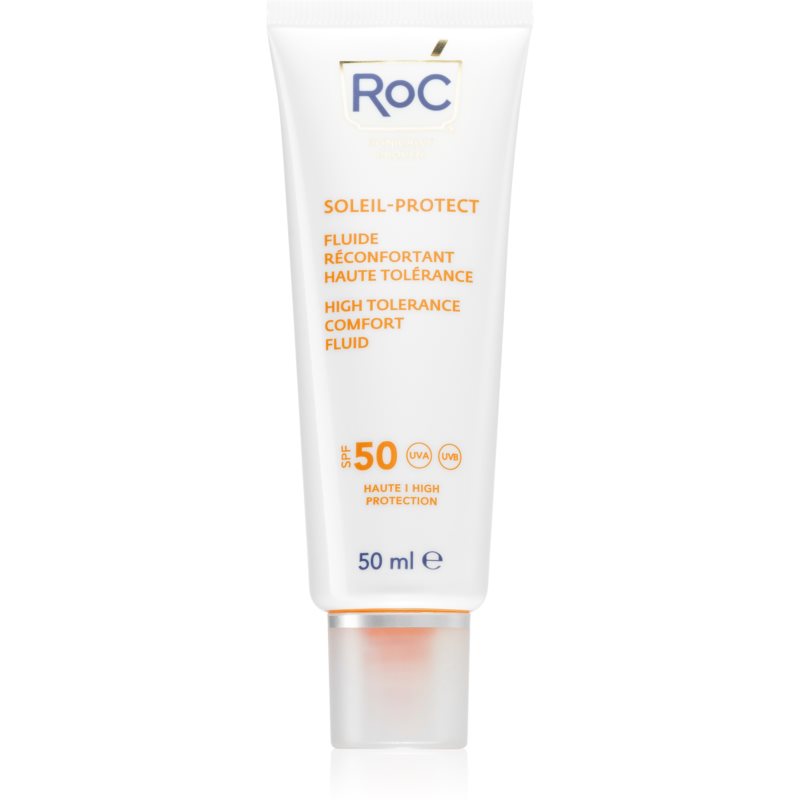 RoC Soleil Protect High Tolerance Comfort Fluid opaľovací fluid na tvár SPF 50 50 ml