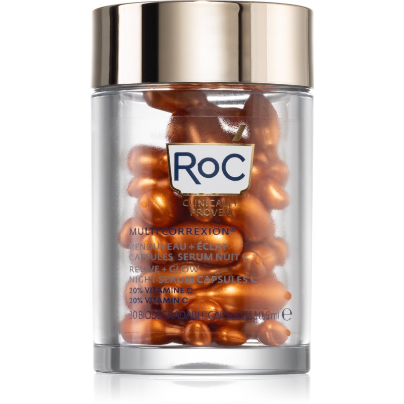 RoC Multi Correxion Revive  Glow aktívne vitamínové nočné sérum v kapsuliach 30 ks