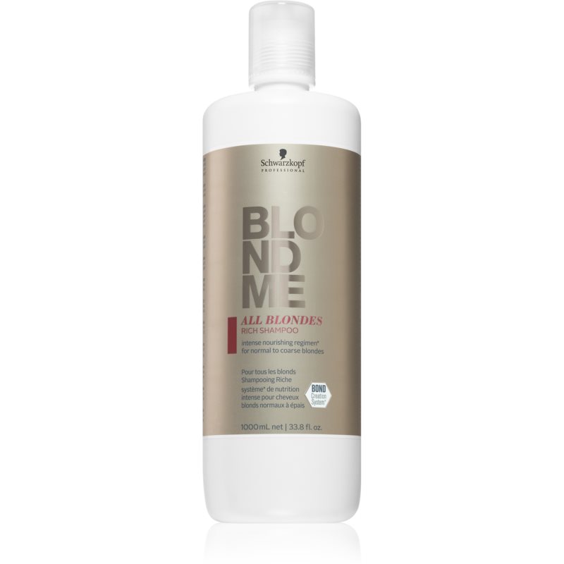 Schwarzkopf Professional Blondme All Blondes Rich vyživujúci šampón pre hrubé vlasy 1000 ml