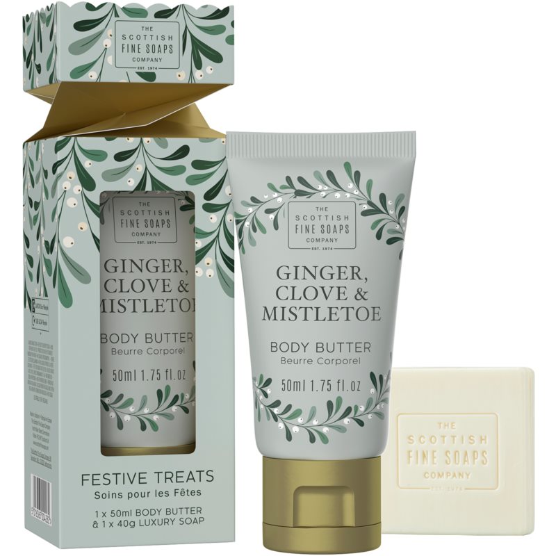Scottish Fine Soaps Ginger, Clove  Mistletoe Festive Treats darčeková sada (na telo) mini