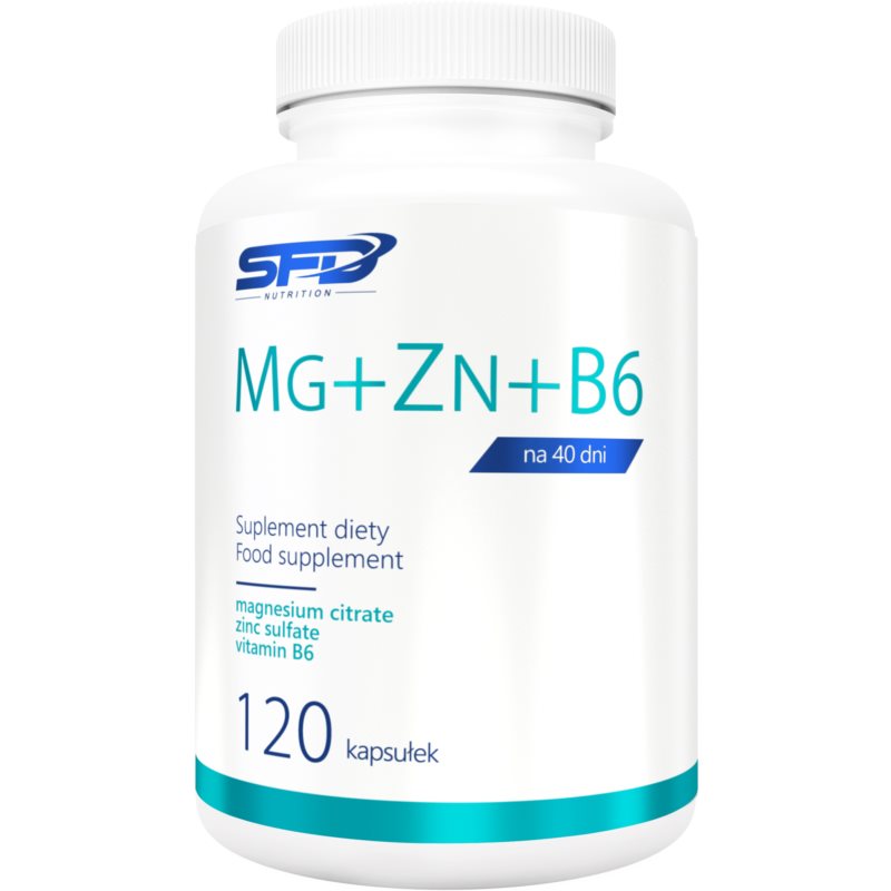 SFD Nutrition Mg  Zn  B6 kapsuly pre krásne vlasy, pleť a nechty 120 cps
