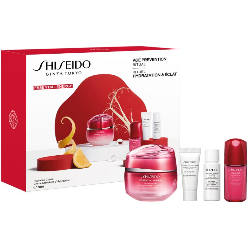 Shiseido Essential Energy Hydrating Cream Value Set darčeková sada (pre žiarivý vzhľad pleti)