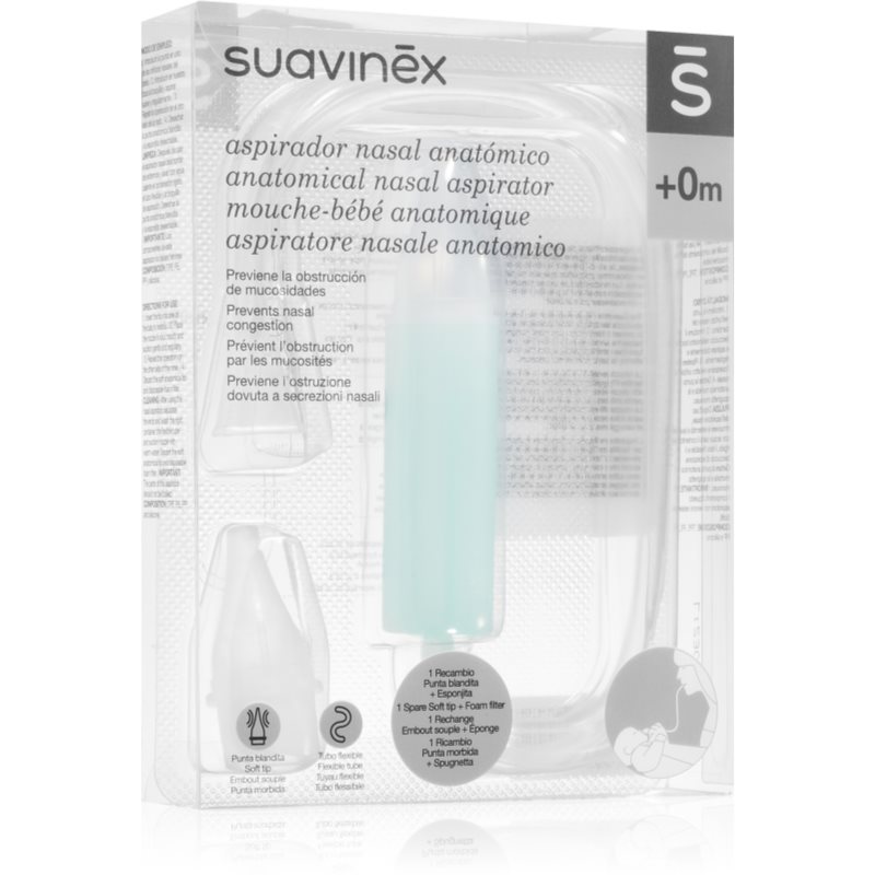 Suavinex Anatomical Nasal Aspirator odsávačka nosných hlienov 0 m 1 ks