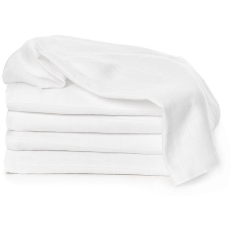 T-TOMI TETRA Cloth Diapers EXCLUSIVE COLLECTION White látkové plienky White 70x70 cm 5 ks