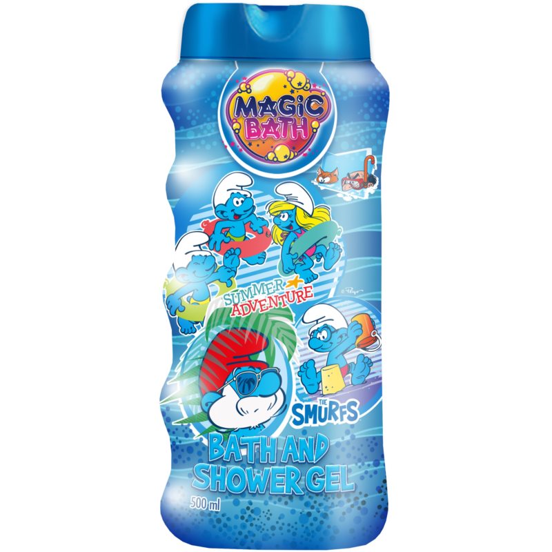The Smurfs Magic Bath Bath  Shower Gel sprchový a kúpeľový gél pre deti 500 ml