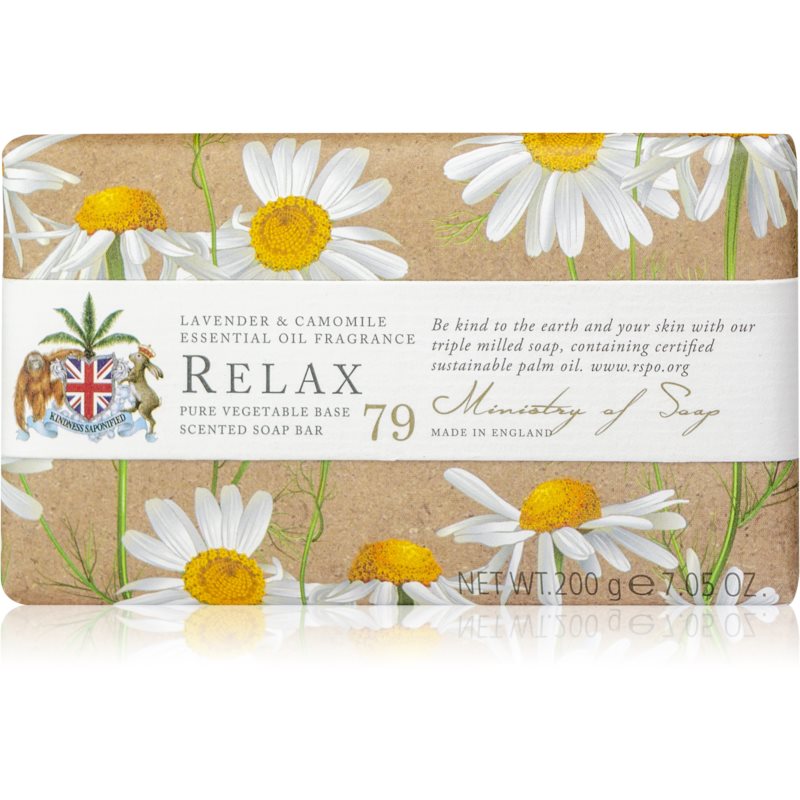 The Somerset Toiletry Co. Natural Spa Wellbeing Soaps tuhé mydlo na telo Lavender  Chamomile 200 g