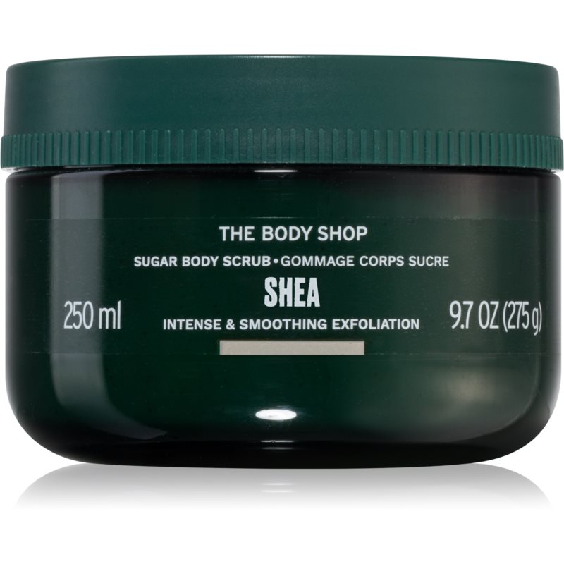 The Body Shop Shea cukrový telový peeling s bambuckým maslom 240 ml