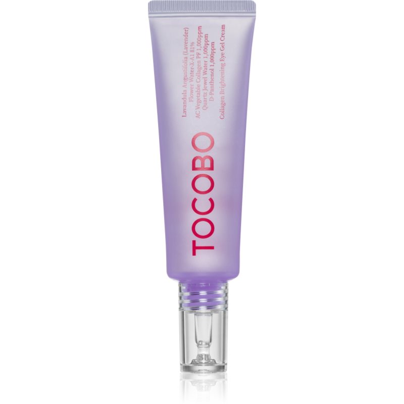 TOCOBO Collagen Brightening Eye Gel Cream protivráskový očný krém redukujúci opuchy a tmavé kruhy s levanduľou 30 ml