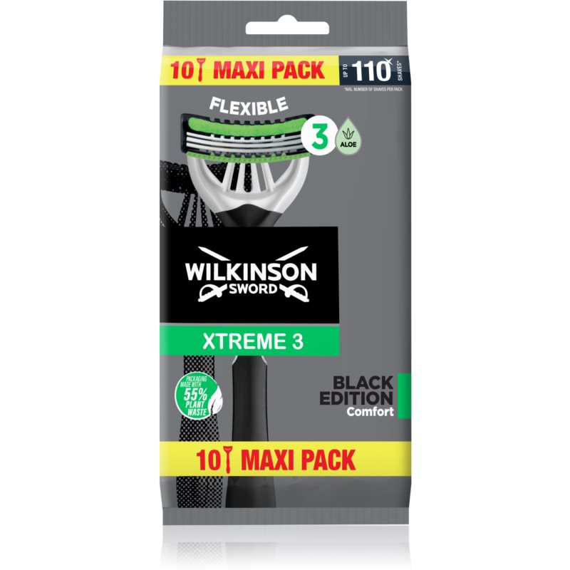 Wilkinson Sword Xtreme 3 Black Edition jednorázové holiace strojčeky 10 ks