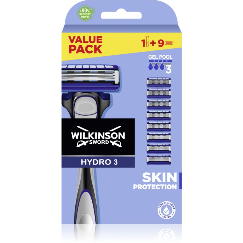Wilkinson Sword Hydro3 Skin Protection holiaci strojček  náhradné hlavice 1 ks