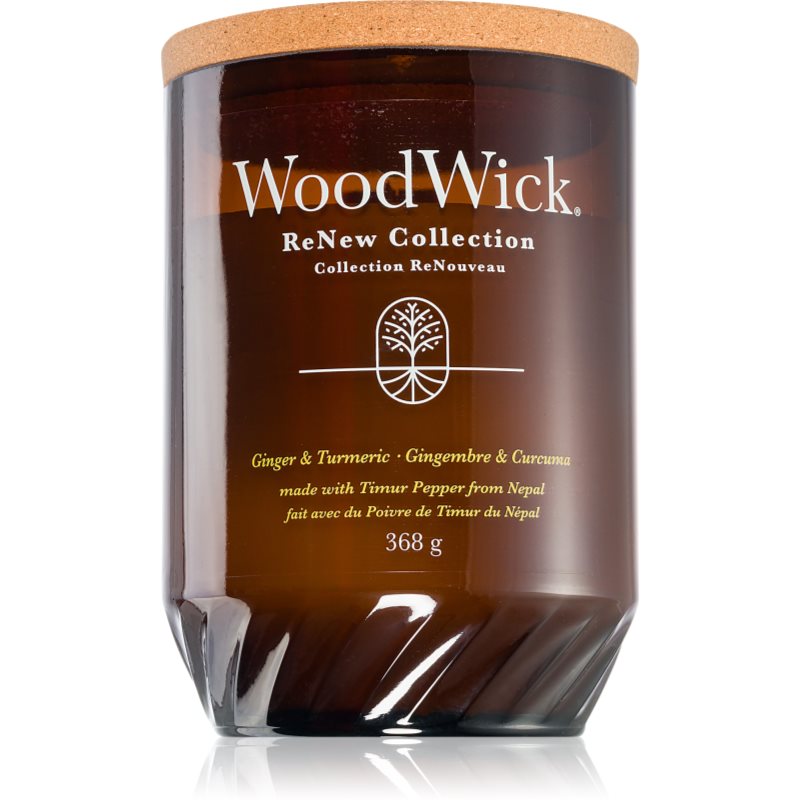 Woodwick Ginger  Turmeric vonná sviečka s dreveným knotom 368 g