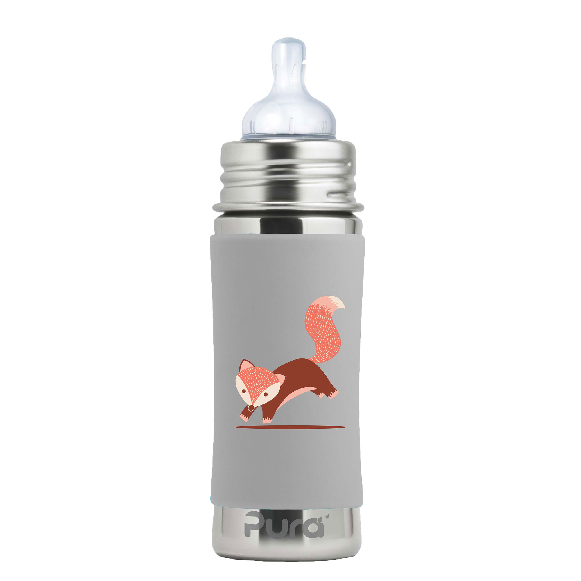 Pura nerezová dojčenská fľaša fox 325ml