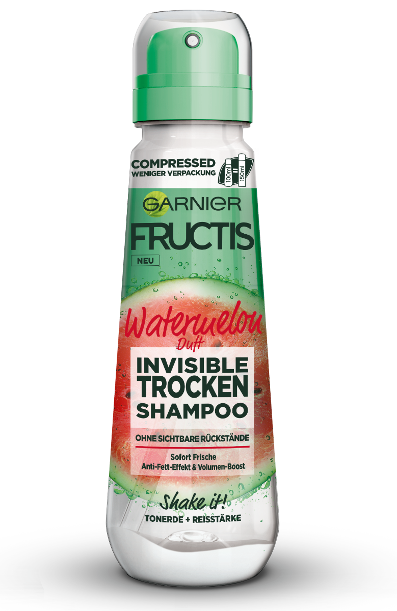 Garnier Fructis neviditeľný suchý šampón s vôňou vodného melóna, 100 ml