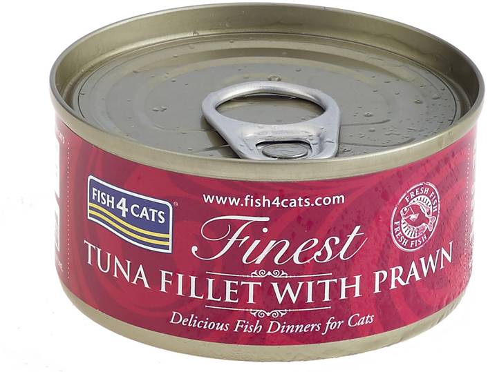 FISH4CATS Konzerva pre mačky Finest tuniak s krevetami 70g