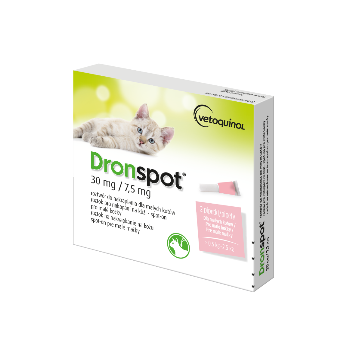 Dronspot 30 mg7,5 mg spot-on (2 pipety)